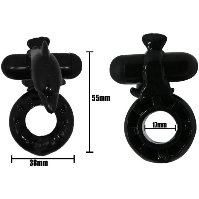 BAILE - SWEET RING RING WITH CLITORIS STIMULATOR DOLPHIN 3