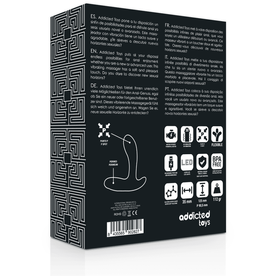 ADDICTED TOYS - ANAL MASSAGER BLACK VIBRATION 5