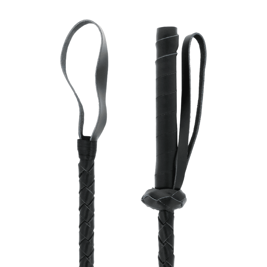 DARKNESS - LEATHER FETISH BDSM WHIP 60CM 2
