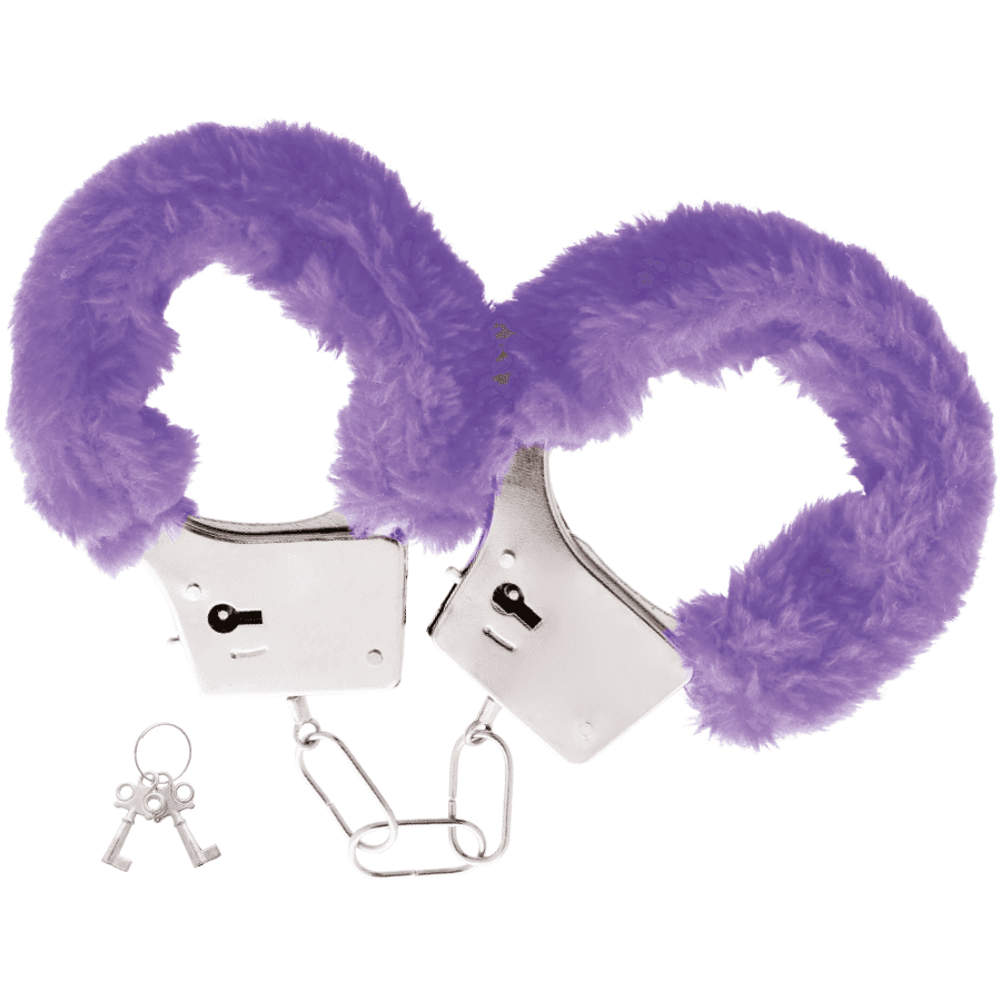DARKNESS - LILAC LINED METAL HANDCUFFS 2