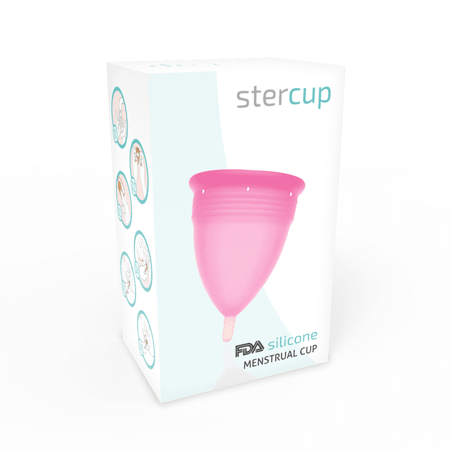 STERCUP - FDA SILICONE MENSTRUAL CUP PINK - SIZE L 5