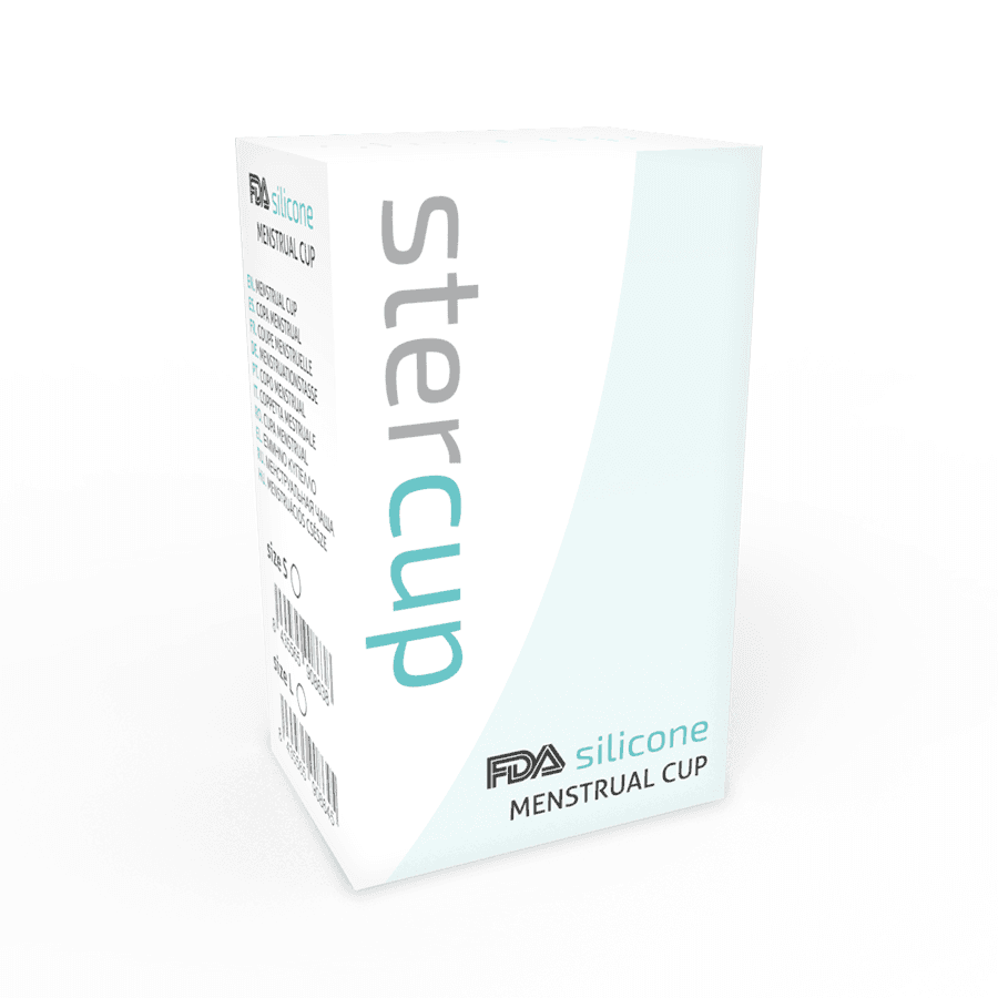STERCUP - FDA SILICONE MENSTRUAL CUP AQUAMARINE - SIZE L 4