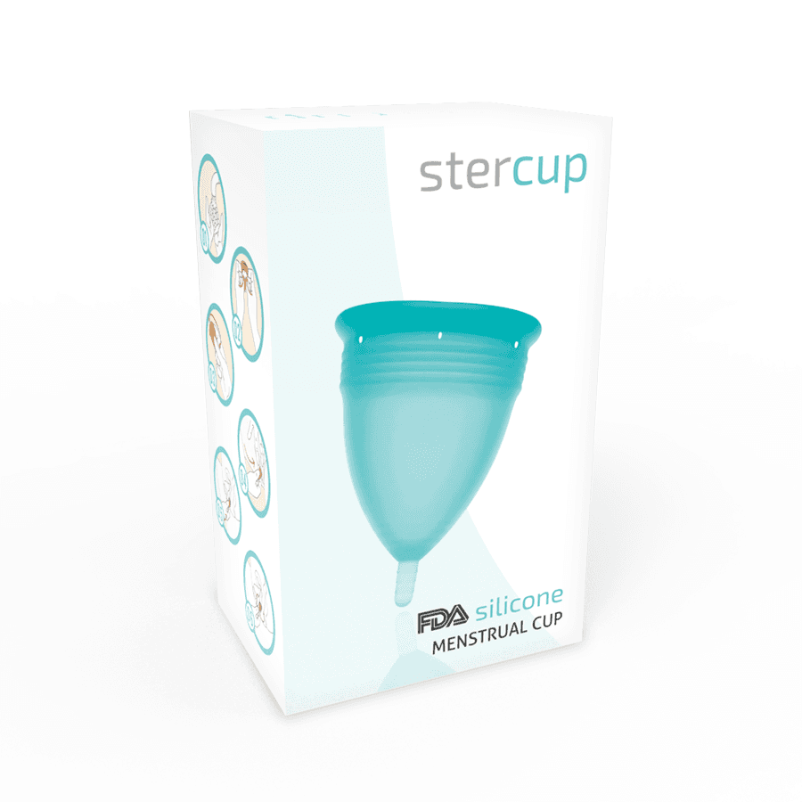 STERCUP - FDA SILICONE MENSTRUAL CUP AQUAMARINE - SIZE L 5