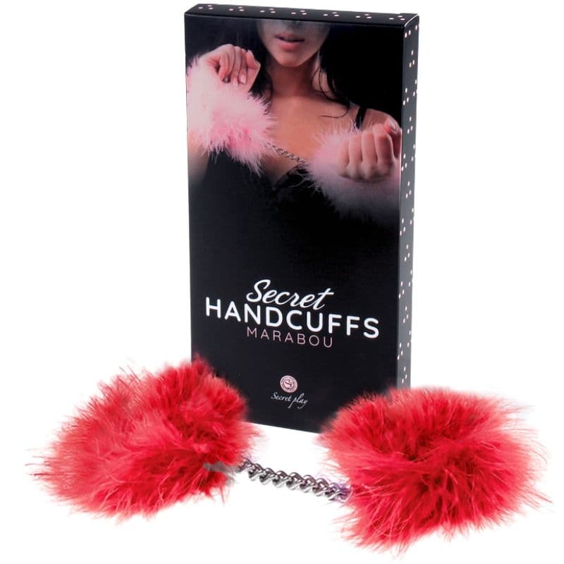 SECRETPLAY - RED MARABOU HANDCUFFS 5
