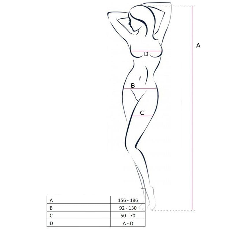 PASSION - WOMAN BS047 RED BODYSTOCKING ONE SIZE 2