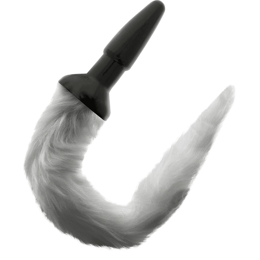 DARKNESS - SILICONE ANAL PLUG WITH GRAY TAIL 2