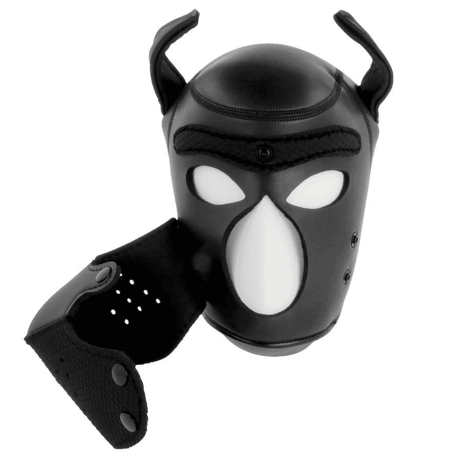 DARKNESS - NEOPRENE DOG MASK WITH REMOVABLE MUZZLE L 5