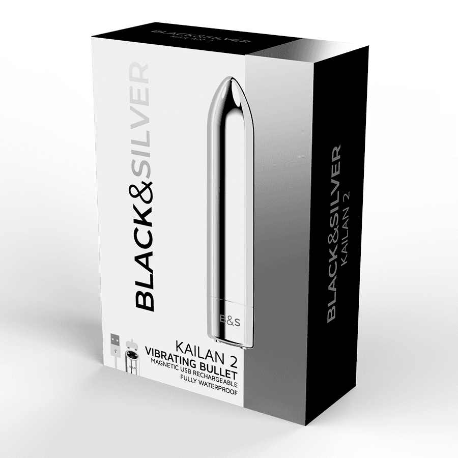 BLACK&SILVER - KAILAN 2 SILVER VIBRATING MAGNETIC BULLET 5