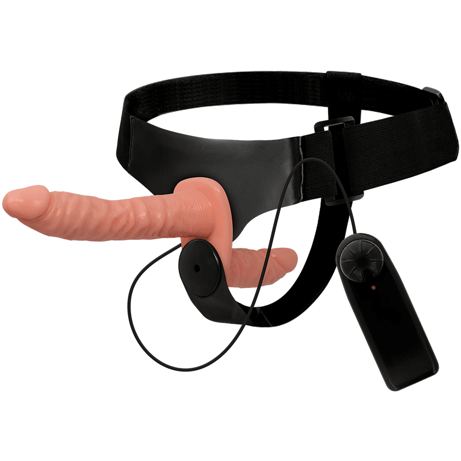 HARNESS ATTRACTION - HARRIS DOUBLE PENETRACI N WITH VIBRATION 18 CM -O- 3.5 CM 3