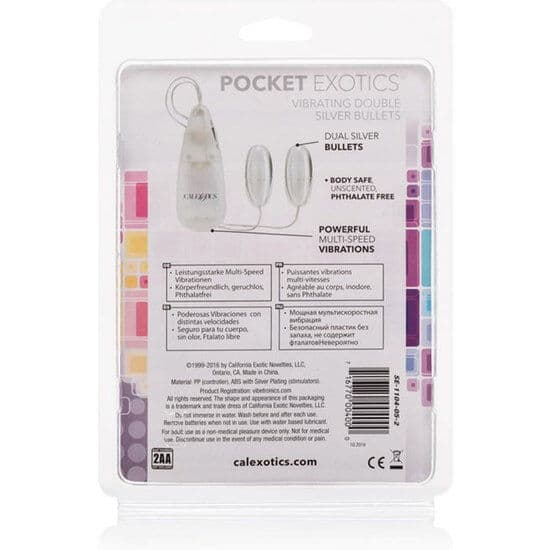 CALEXOTICS - VIBRATING BULLETS SILVER DUO 4