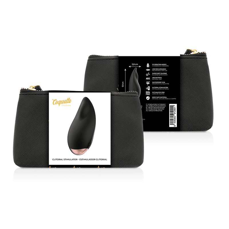 COQUETTE CHIC DESIRE - CLITORIAL STIMULATOR BLACK / GOLD DROP 2