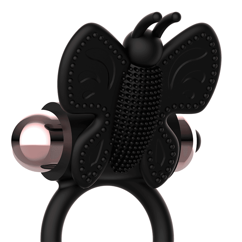 COQUETTE CHIC DESIRE - COCK RING BUTTERFLY WITH VIBRATOR BLACK/ GOLD 4