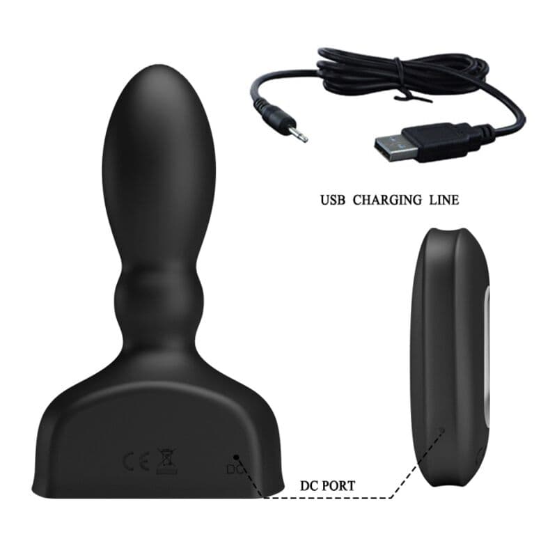 MR PLAY - BLACK INFLATABLE ANAL PLUG REMOTE CONTROL 4