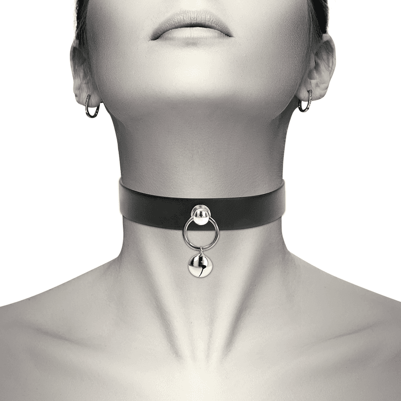 COQUETTE CHIC DESIRE - VEGAN LEATHER NECKLACE WOMAN ACCESSORY RATTLE/HOOP 2