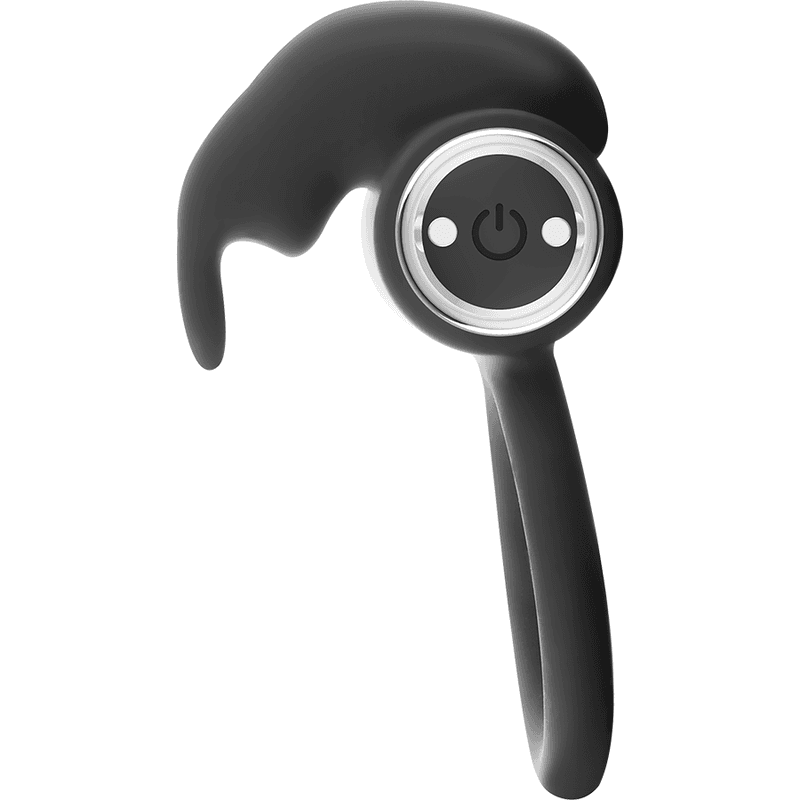 BLACK&SILVER - BURTON RECHARGEABLE RING 10 VIBRATION MODES 5