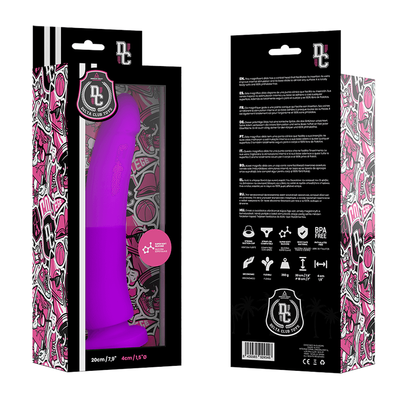 DELTA CLUB - TOYS LILAC DILDO MEDICAL SILICONE 20 CM -O- 4 CM 4