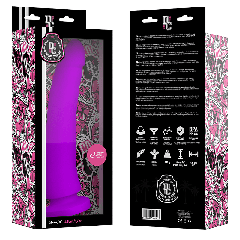 DELTA CLUB - TOYS LILAC DILDO MEDICAL SILICONE 23 CM -O- 4.5 CM 3