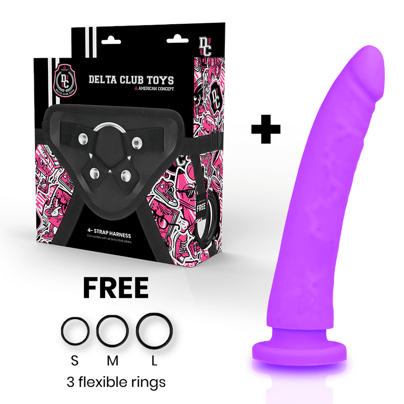 DELTA CLUB - TOYS ARNES + DONG PURPLE SILICONE 20 CM -O- 4 CM 2