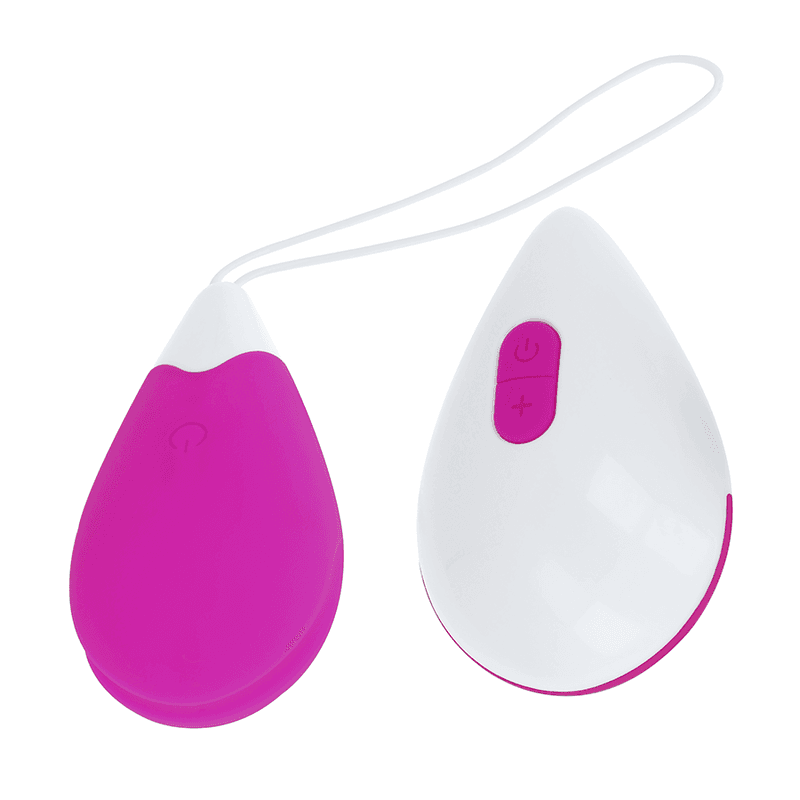 OHMAMA - TEXTURED VIBRATING EGG 10 MODES PURPLE AND WHITE 2