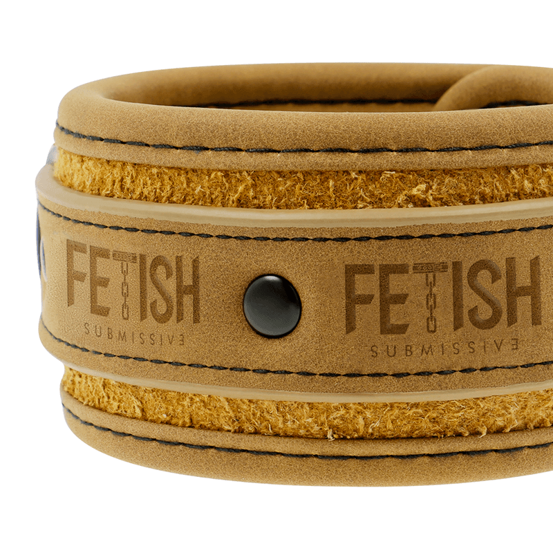FETISH SUBMISSIVE ORIGEN - VEGAN LEATHER ANKLE CUFFS WITH NEOPRENE LINING 5