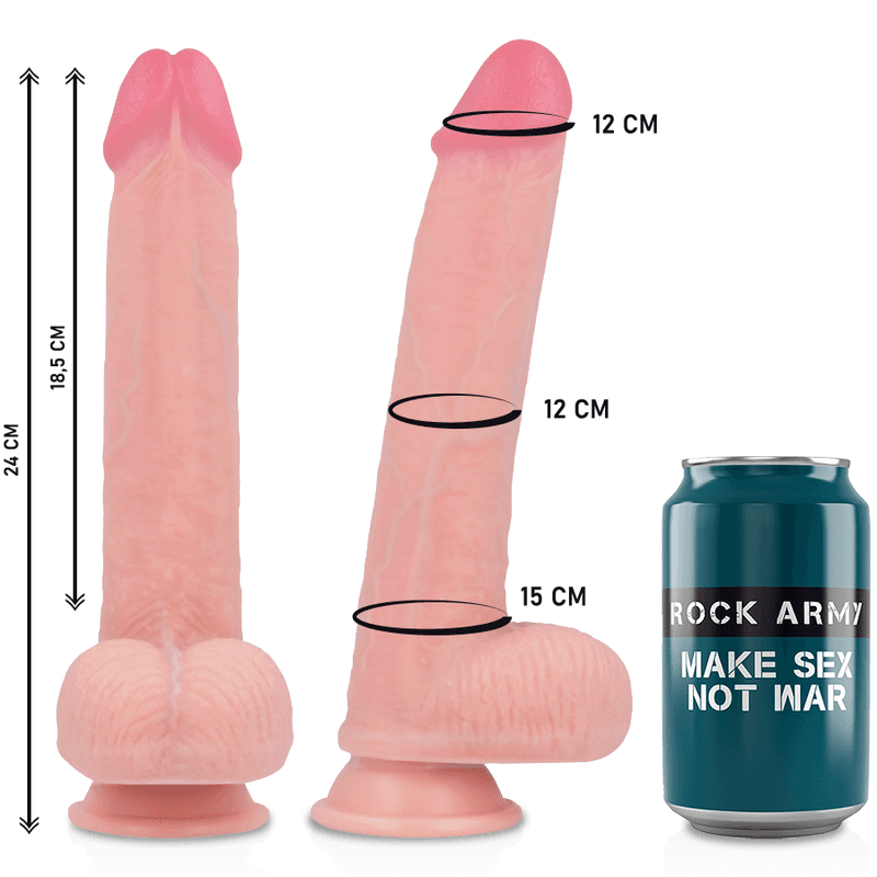 ROCKARMY - ARN S + LIQUID SILICONE DILDO PREMIUM KINGCOBRA 24 CM -O- 4.77 CM 3
