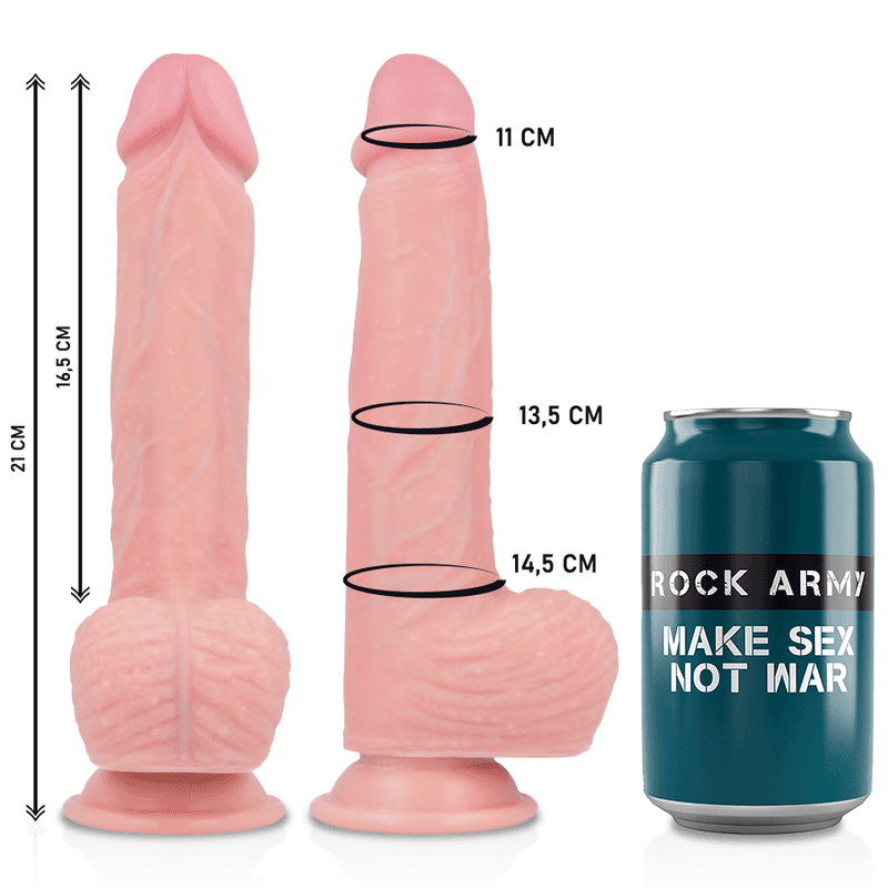 ROCKARMY - HARNESS + LIQUID SILICONE PREMIUM SPITFIRE REALISTIC 21 CM -O- 4.62 CM 3